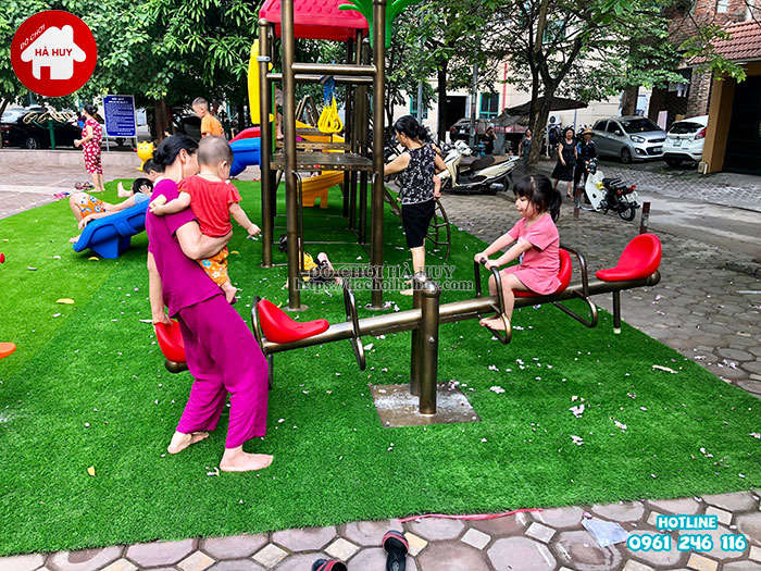 Sản xuất lắp đặt đồ chơi ngoài trời cho sân chơi chung cư ở Hà Nội