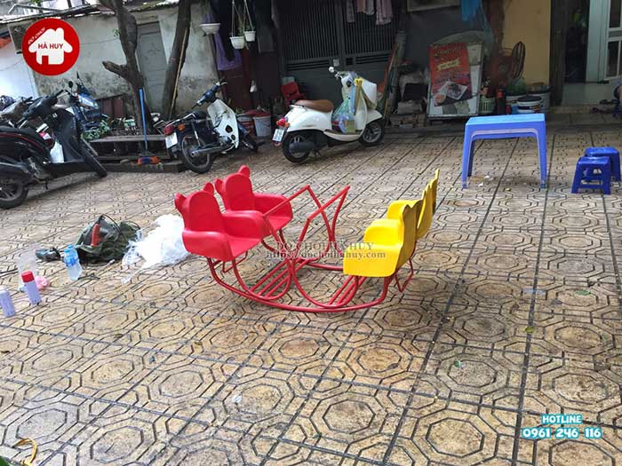 Sản xuất và lắp đặt đồ chơi cho sân chơi ngoài trời của Quận Đoàn Ba Đình – Hà Nội