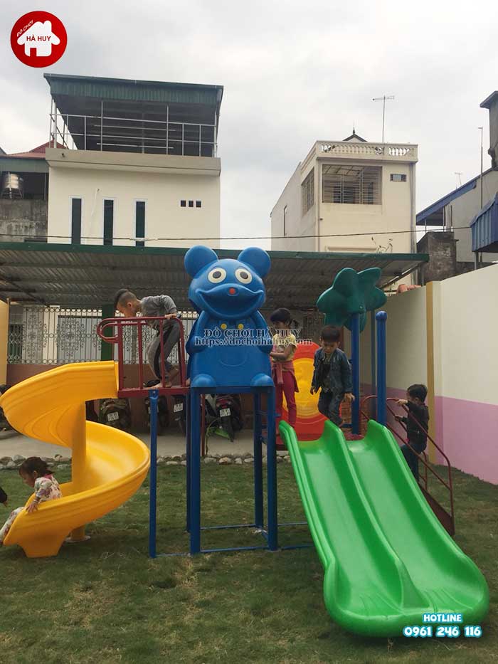 Sản xuất lắp đặt nhà chòi cầu trượt cho các trường mầm non ở Hà Nội