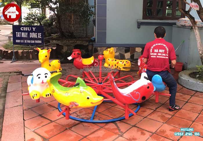 Bàn giao lắp đặt đồ chơi ngoài trời cho trường mầm non tại Hưng Yên