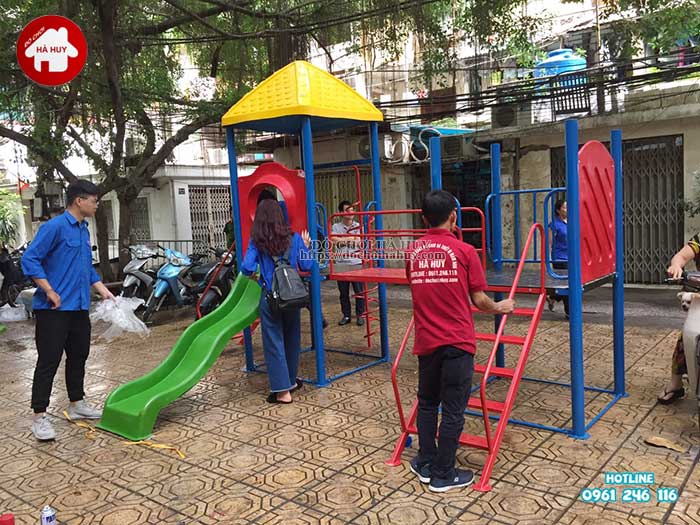 Thi công lắp đặt đồ chơi trẻ em ngoài trời cho Quận Đoàn, Ba Đình, Hà Nội