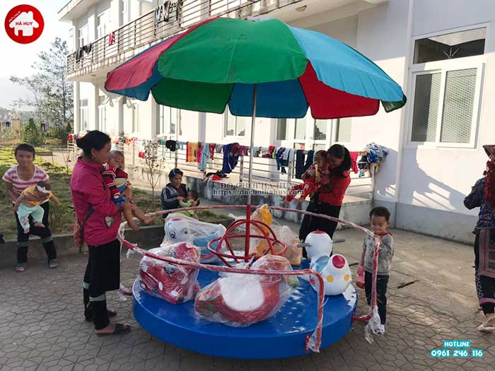 Thi công sân chơi trẻ em ngoài trời tại bệnh viện đa khoa Lào Cai